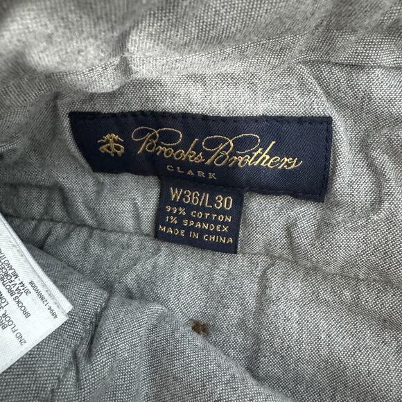 Brooks Brothers Clark Corduroy Dress Pants Mens 36x30 Brown Actual 36X29 Stretch - Picture 6 of 12